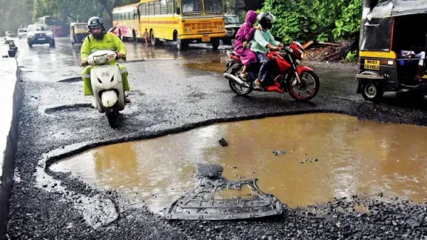 thane ghodbunder road potholes accident death