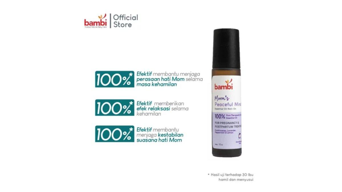 Ilustrasi kelebihan produk Bambi Mom’s Essential Oil Peaceful Mind