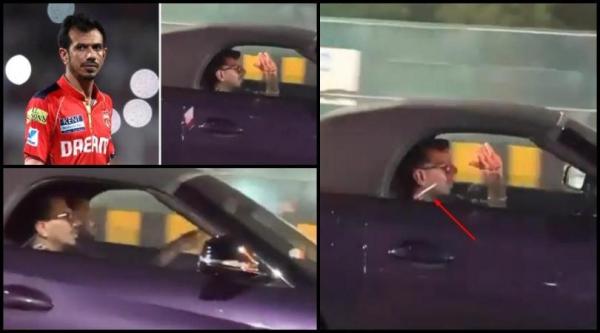 Yuzvendra Chahal smokes, throws cigarette on road from his car; fans say 'zero civic sense' (Viral Video)