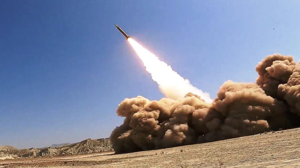 RUDAL IRAN - Peluncuran rudal balistik Qassem-Basir milik Iran. (PressTV)