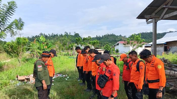 Tim gabungan BPBD Pasangkayu, Basarnas, TNI, Polri, dan warga lakukan pencarian orang hilang