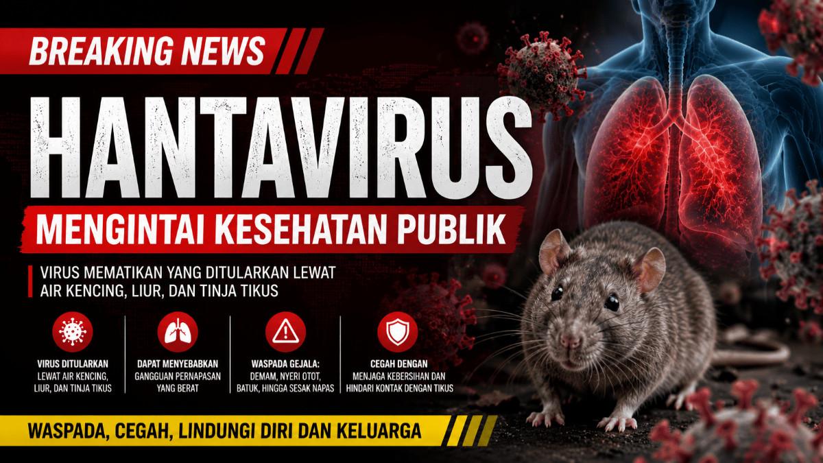 WABAH PENYAKIT - Infografis terkait wabah Hanta Virus.