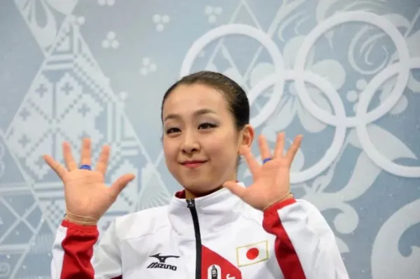 Mao Asada reacts after the Womens Figure Skating Free Program at the Iceberg Skating Palace during the Sochi Winter Olympics on Feb. 20, 2014. Photo by AFP