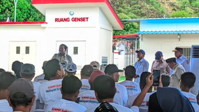 PRABOWO - Ratusan nelayan Gorontalo menyimak sambutan Prabowo Subianto di TNMP Leato, Provinsi Gorontalo.