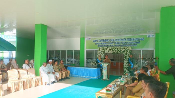 PELAYANAN - Soft opening pelayanan kesehatan UPTD rumah sakit umum tipe D Pratama di desa Modomang, Kecamatan Dumoga Timur, Senin (11/05/2026).