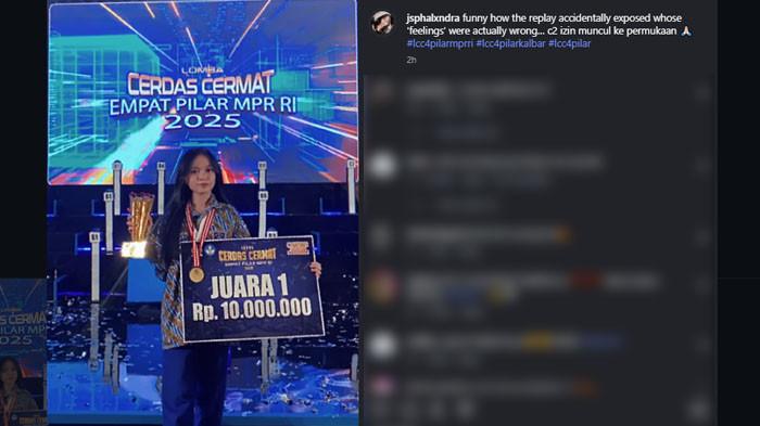VIRAL CERDAS CERMAT MPR: Inilah sosok siswi SMAN 1 Pontianak yang diduga dicurangi saat lomba cerdas cermat MPR. Jawabannya benar tapi malah disalahkan oleh juri.