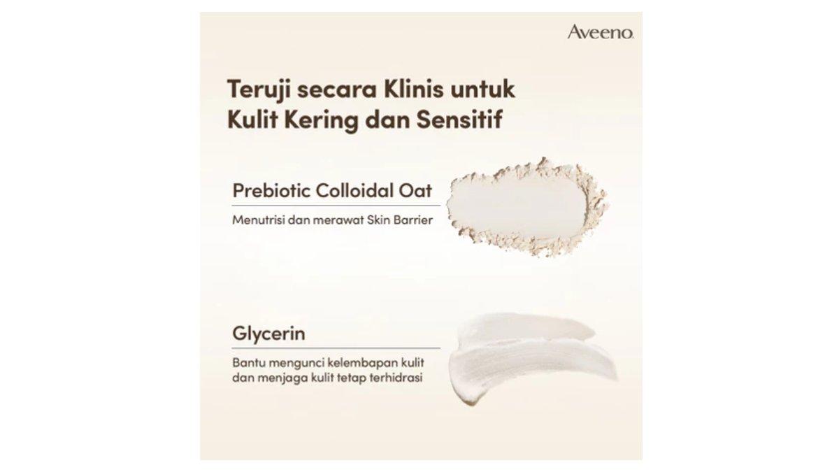 Ilustrasi kandungan utama dari produk AVEENO Daily Moisturizing Bath 354 ml