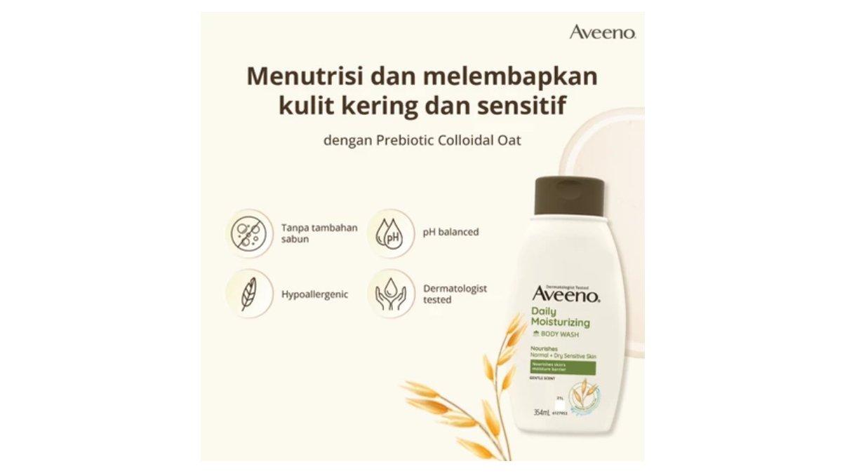 Ilustrasi kelebihan dari produk AVEENO Daily Moisturizing Bath 354 ml