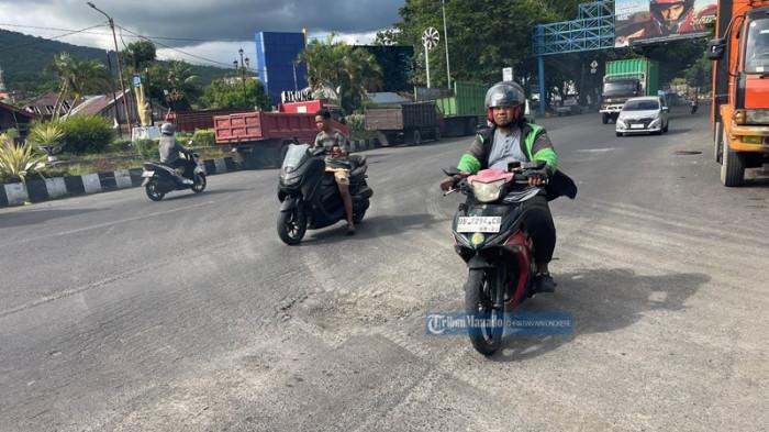 BITUNG - Inilah potret jalan utama di Kota Bitung, Provinsi Sulawesi Utara (Sulut)-12