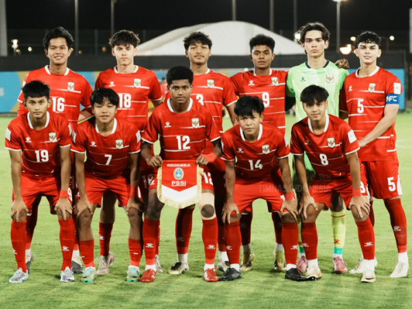 Starting XI timnas U-17 Indonesia yang mengawali perjuangan saat lawan China pada matchday pertama grup B Piala Asia U-17 2026, Selasa (5/5/2026).