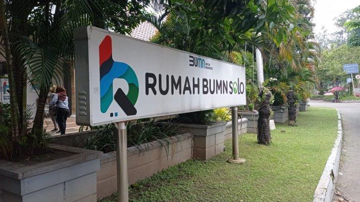 Bagian depan Rumah BUMN Solo, rumah bagi para pelaku UMKM di Solo, Manahan, Banjarsari, Solo