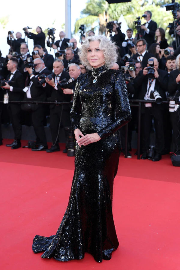 CANNES, FRANCE - MAY 12: Jane Fonda attends the opening ceremony and "La Vénus Electrique" (The Electric Venus) screening during the 79th annual Cannes Film Festival at Palais des Festivals on May 12, 2026 in Cannes, France. (Photo by Aurore Marechal/Getty Images)