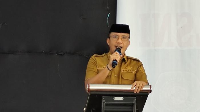 PEMBUKAAN KHATAM RAYA -- Wakil Bupati Boalemo Lahmuddin Hambali, membuka kegiatan Khatam Raya yanb dilaksanakan di gedung Nur Affifah Gafar Boalemo Convention Center Desa Mohungo, Selasa (12/05/2026). (Sumber : TribunGorontalo/Rahmat Hambali)