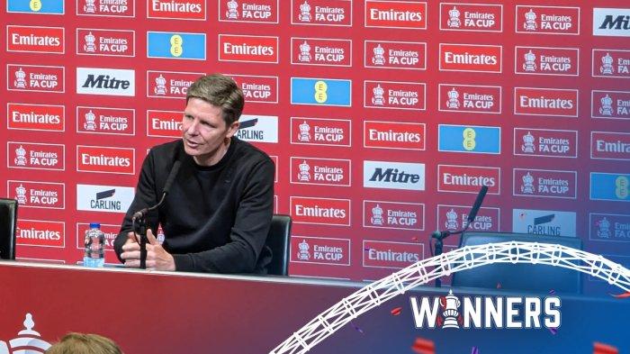JUMPA PERS - Pelatih Crystal Palace Oliver Glasner ketika jumpa pers pertandingan final Piala FA 2024/2025 menghadapi Manchester City di Wembley Stadium, Sabtu (17/5/2025). (Website Palace - 18/5/2025)