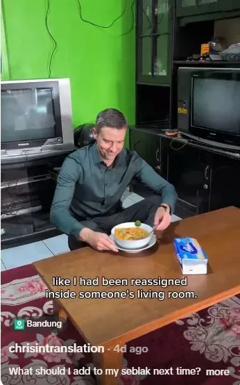 Bule Jerman Review Seblak Bandung, Netizen: 'Berasa Ditayangin Nat Geo'