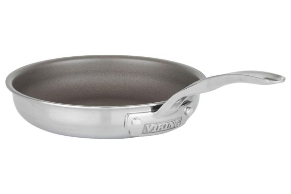 Viking PureGlide Pro 3-Ply Nonstick Frying Pan, Made without PFAS, 8-Inch Induction Cookware, Metal Utensil Safe Titanium Nonstick Surface, Oven Safe to 600F Credit: Amazon