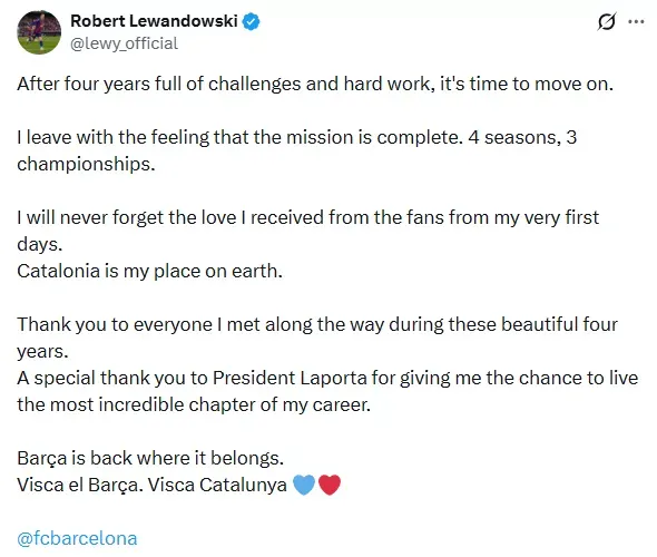 Robert Lewandowski FC Barcelona