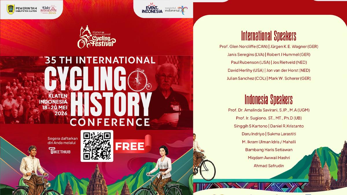ICHC 2026 - Pembicara tingkat nasional hingga internasional pada The 35th International Cycling History Conference (ICHC) 2026.