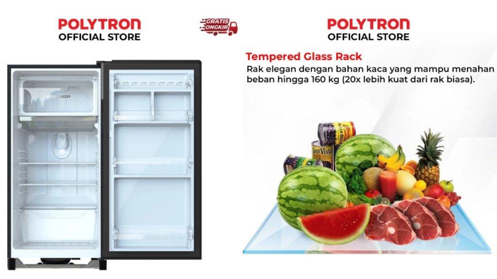 POLYTRON Kulkas 1 Pintu Belleza Varia 170 Liter PRA 17CRX.