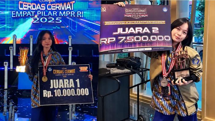 JOSEPHA ALEXANDRA - Ocha, peserta LCC Empat Pilar MPR RI asal SMAN 1 Pontianak, mengunggah foto saat meraih Juara 1 tahun 2025 dan Juara 2 tahun 2026. Ocha peserta LCC MPR RI kembali jadi sorotan usai unggah video sindir keputusan juri dan didukung Tissa Biani.