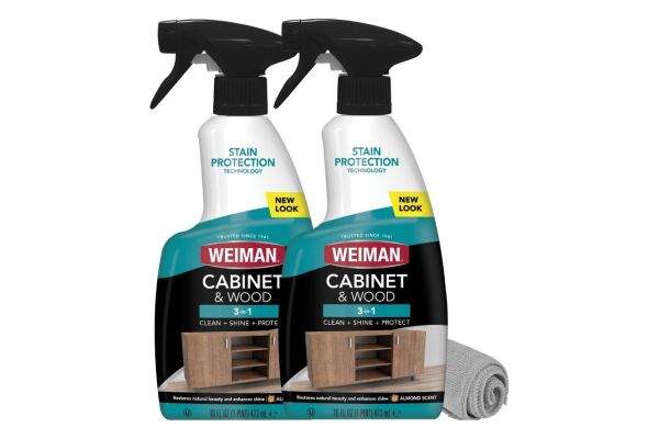 Weiman Cabinet and Wood Cleaner 2 pack with MicroFiber Towel Credit: Amazon