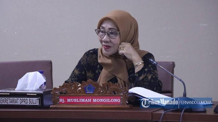 DPRD SULUT - Anggota Komisi IV DPRD Sulawesi Utara Muslimah Mongilong saat Rapat Dengar Pendapat (RDP) bersama Dinas Pendidikan Daerah (Dikda) dan Dinas Tenaga Kerja dan Transmigrasi (Disnakertrans) Provinsi Sulawesi Utara.