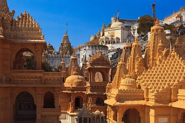 unique Shatrunjaya hill Gujarat with 900 jain marble temples