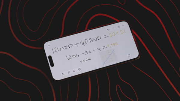 iPhone with a Math Note open