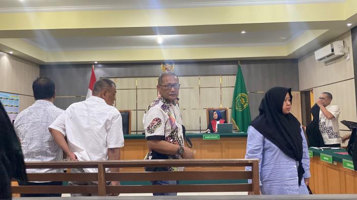 KORUPSI-Jaksa menolak seluruh pledoi empat terdakwa kasus korupsi DAK pengadaan peralatan alat praktik SMK di Dinas Pendidikan Provinsi Jambi, Senin (18/5/2026).