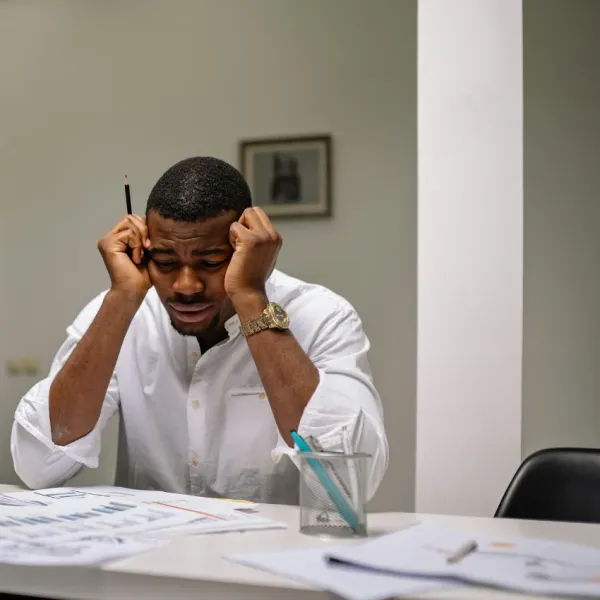 stressed man