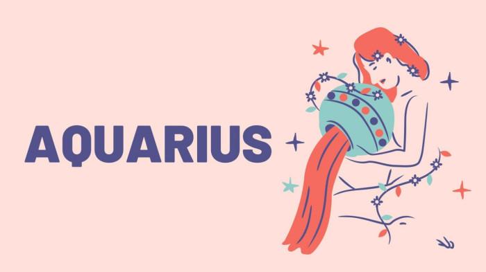 HOROSKOP ZODIAK - Ilustrasi logo zodiak Aquarius diedit menggunakan Canva
