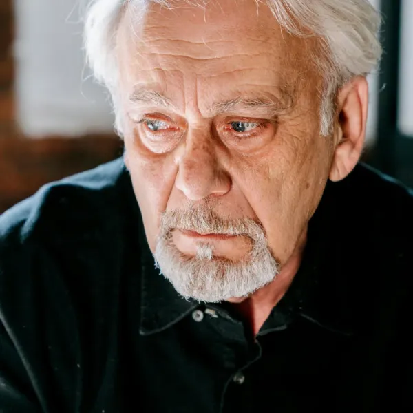 older man frustrated with his creative career