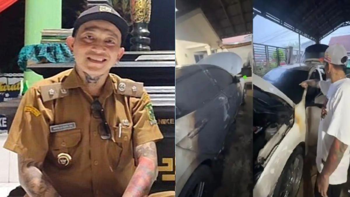 TEROR KADES HOHO - Kepala Desa Purwasaba, Hoho Alkaf, menjadi sasaran pelemparan bom molotov oleh orang tak dikenal, tantang pelaku untuk datang lagi.