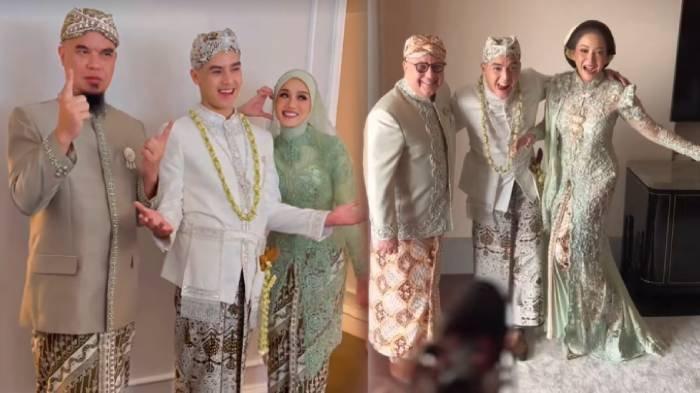 PERNIKAHAN AL GHAZALI DAN ALYSSA DAGUISE - Beda Gaya Al Ghazali Saat Foto Bareng Dhani-Mulan dan Maia-Irwan, Tangan Suami Alyssa Jadi Sorotan