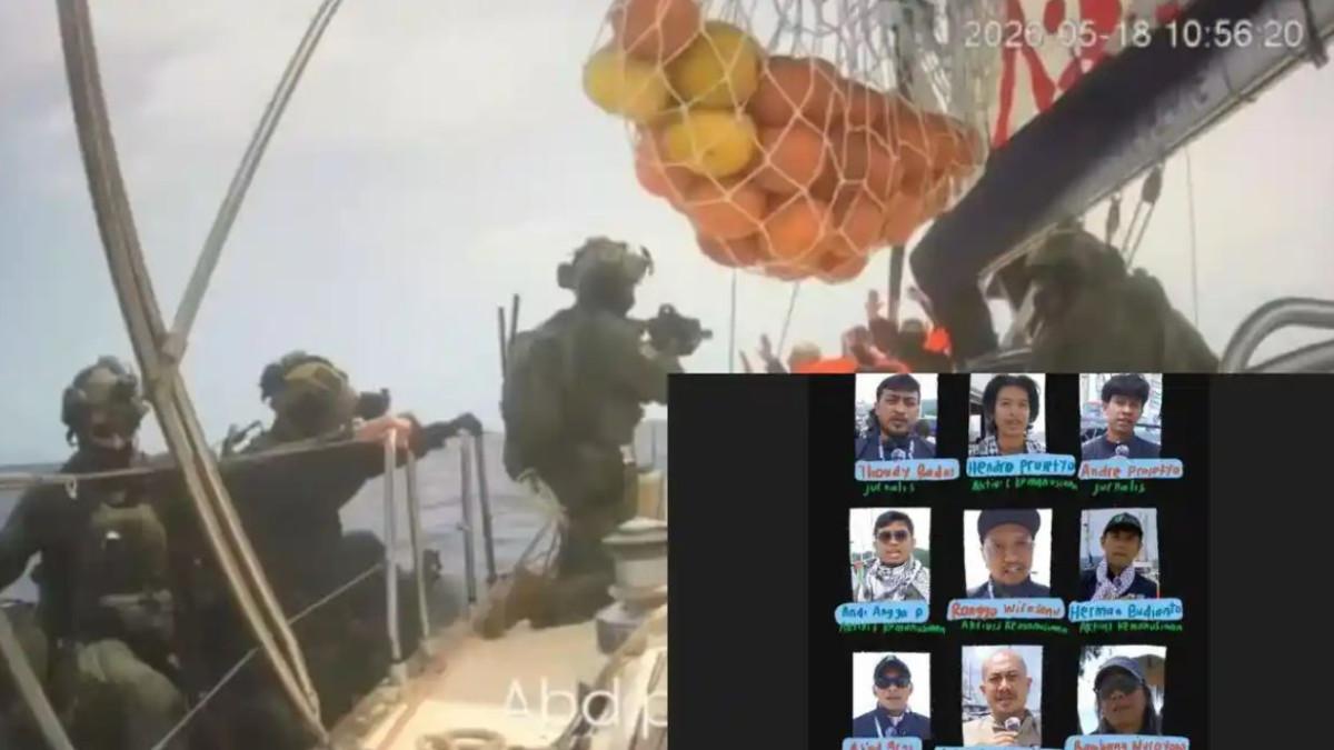 JURNALIS DITANGKAP ISRAEL - Detik-detik militer Israel (IDF) menyerbu kapal misi kemanusiaan di perairan internasional lepas pantai Siprus yang berujung penangkapan sembilan WNI, termasuk jurnalis Republika. Seluruh relawan ditahan saat mengawal pasokan bantuan logistik menuju Jalur Gaza, Palestina.