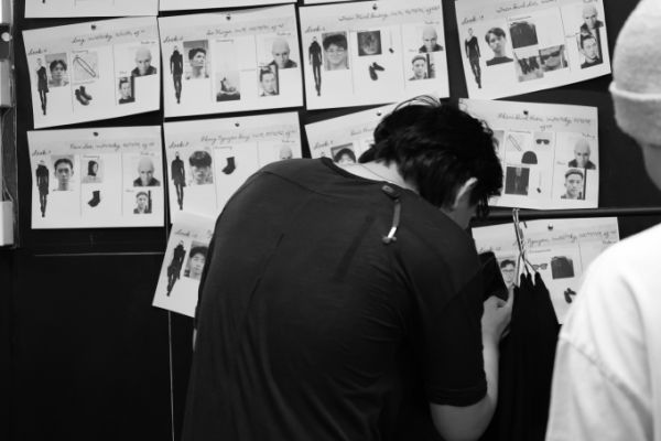 Nghia arranging his product board. Photo courtesy of BUV
