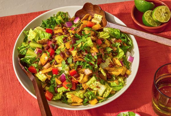 A recipe image of Black Bean Fajita Salad Credit: Photographer: Ali Redmond.