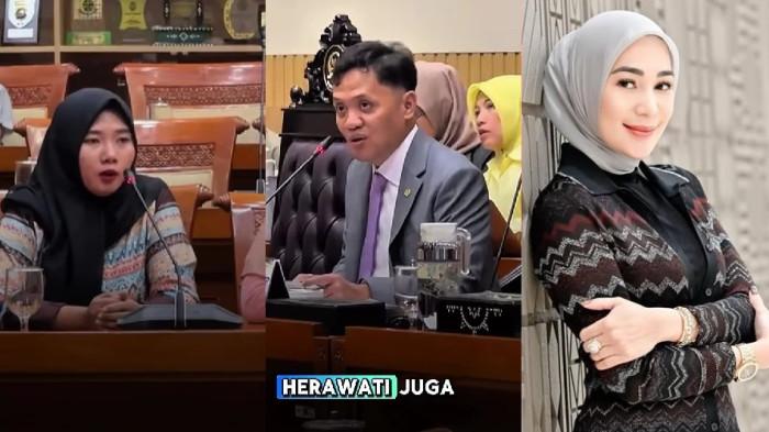 KASUS DIBEDAH DPR - Kolase Herawati, Habiburokhman dan Erin, dicapture Senin (18/5/2026). Kasus dugaan penganiayaan ART yang menyeret Erin mantan istri Andre Taulany dibedah di DPR.
