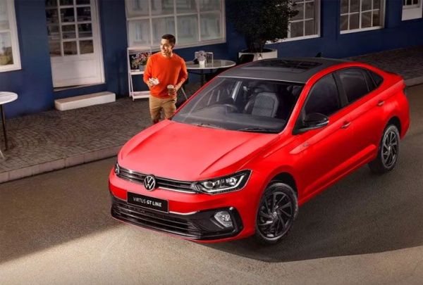 flash red volkswagen virtus gt 