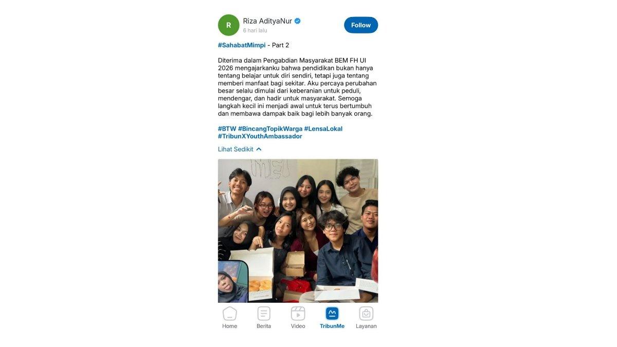 Riza AdityaNur – Langkah Kecil untuk Mengabdi
