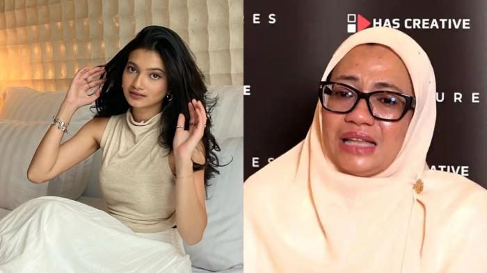 RATU SOFYA SOMASI IBU - Ibu Ratu Sofya, Intan Masthura, menangis mengenang perjuangan susah payah meniti karier setelah mendapat somasi dari anak kandungnya.