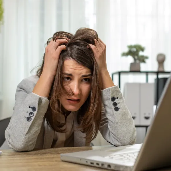 worker frustrated with her terrible job