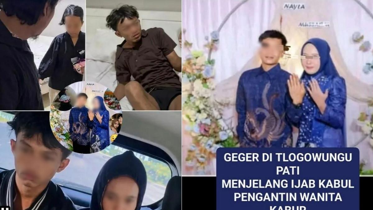 PENGANTIN PATI KABUR - Kolase potret Nayla, pengantin di Pati yang kabur bersama pacar gelap jelang akad nikah