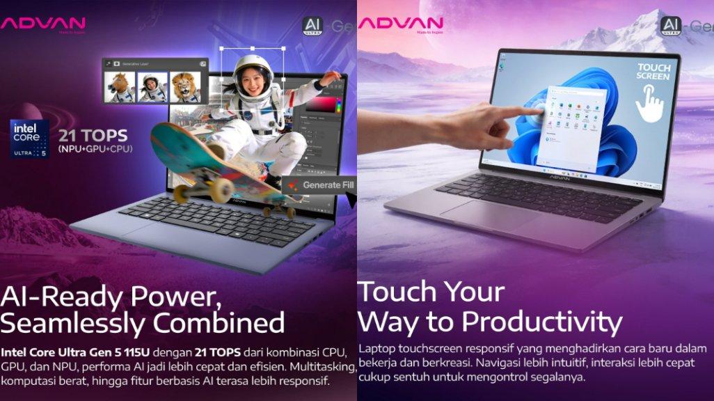 ADVAN AIGEN ULTRA, laptop AI terbaru yang dirancang untuk mendukung produktivitas modern