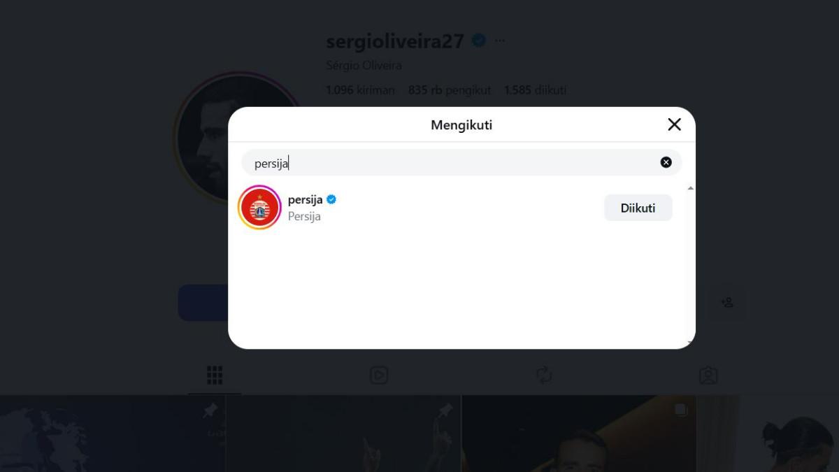 CALON PEMAIN ANYAR PERSIJA - Sergio Oliviera kepergok sudah follow Persija Jakarta.