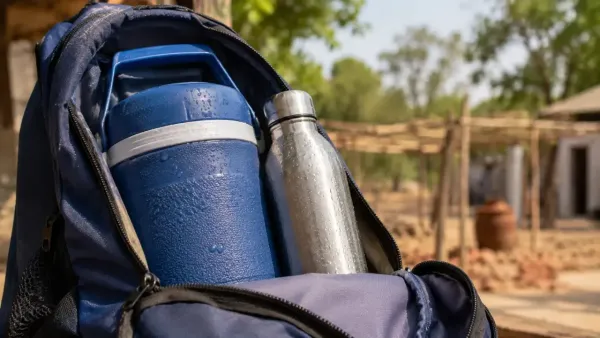 Insulated water bottle and flask for staying hydrated in extreme heat