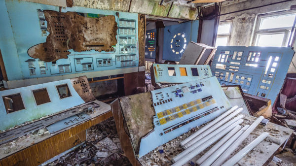 An abandoned Soviet-era radar system in Chernobyl