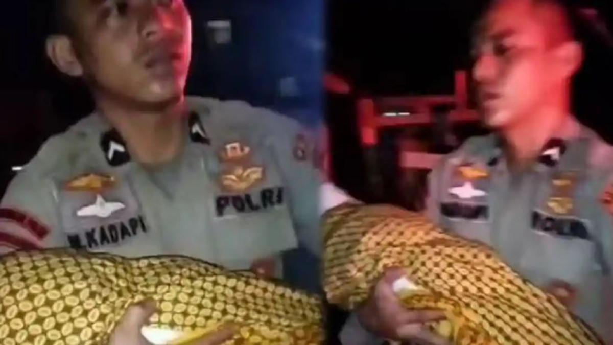 POLISI BAIK - Sosok Bripda Muhammad Kadafi, polisi muda di Palembang, Sumsel, kini tengah jadi sorotan netizen.