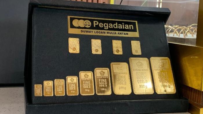 TURUN - Harga emas Galeri24 di Jambi turun hari ini, Selasa (26/5/2026). Harga emas batangan merek Galeri 24 saat ini dibanderol Rp2.782.000 per gram atau turun Rp12 ribu dibandingkan hari sebelumnya.