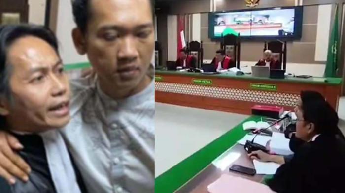 DITEMUKAN - Bukti kasus pembunuhan satu keluarga Haji Sahroni di Paoman, Kabupaten Indramayu, Jawa Barat berhasil ditemukan dan dihadirkan di sidang. 